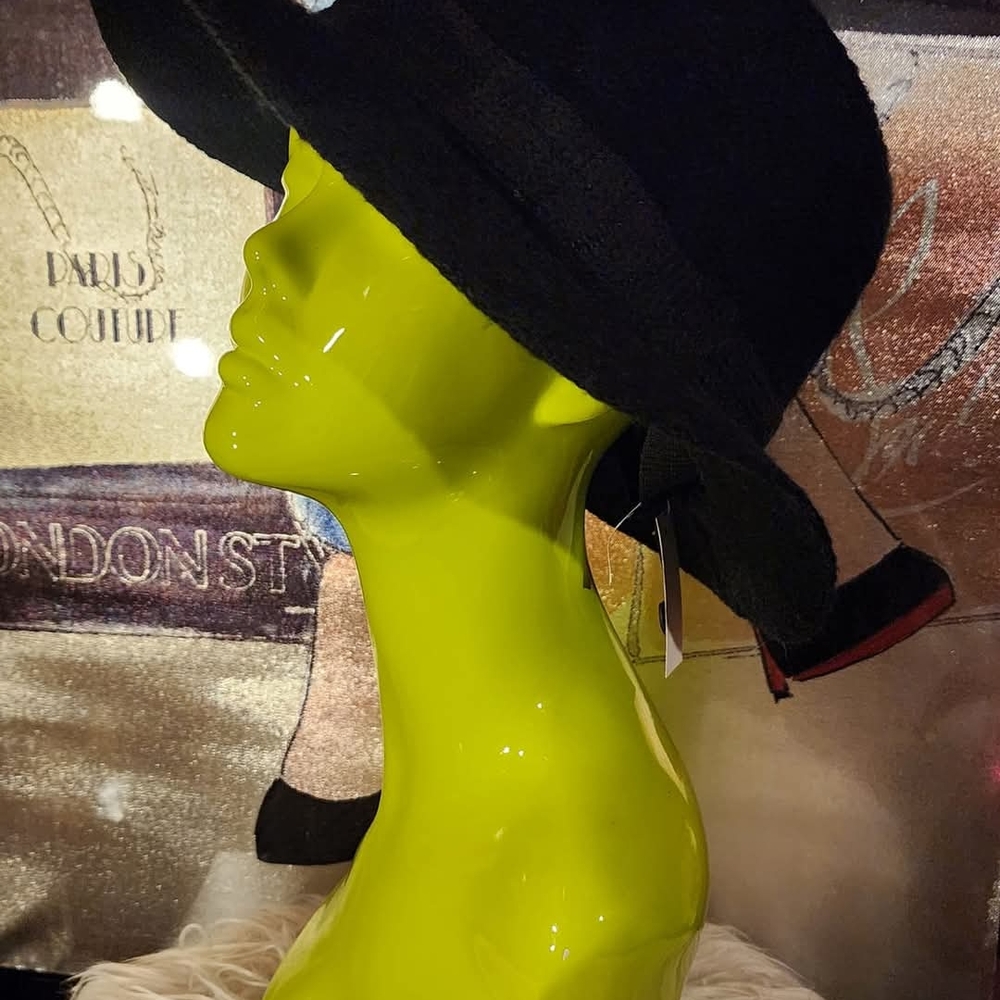Elegant Black Women's Wide Brim Fedora Hat